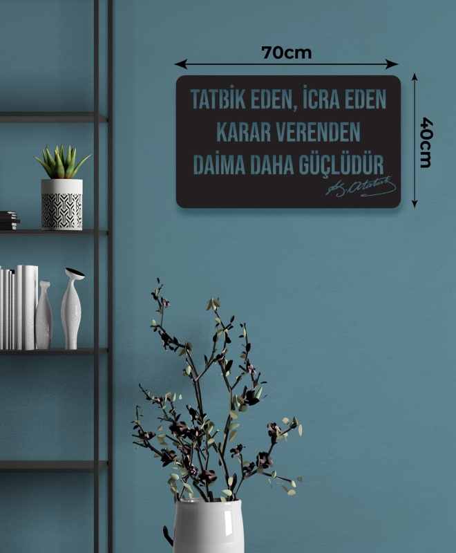 Tatbik Eden İcra Eden Metal Tablo