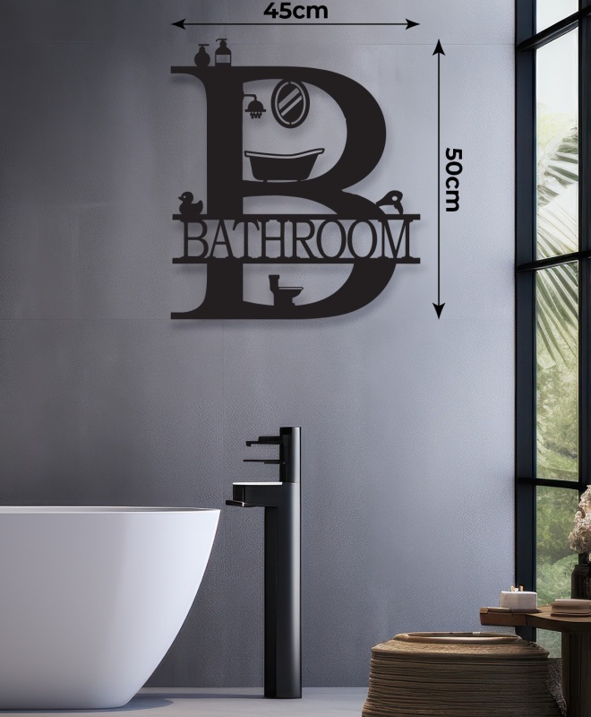 Bathroom B Metal Tablo