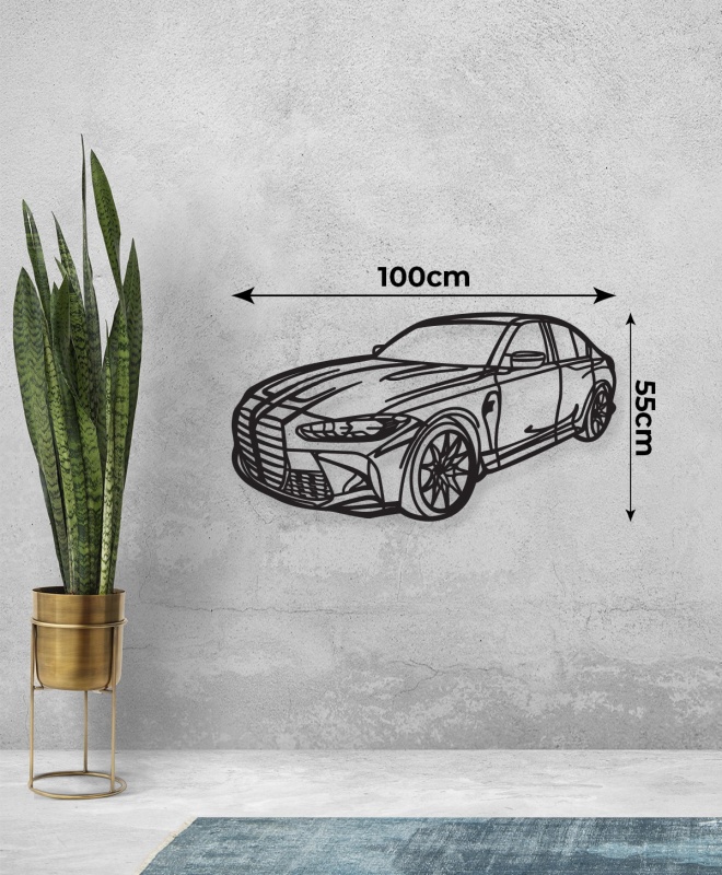 BMW M3 Ön Açı Metal Tablo