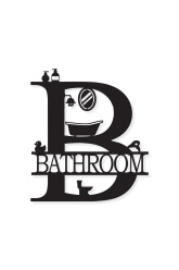 Bathroom B Metal Tablo