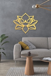 Dekoratif Lotus Çiçeği Metal Tablo