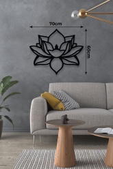 Dekoratif Lotus Çiçeği Metal Tablo