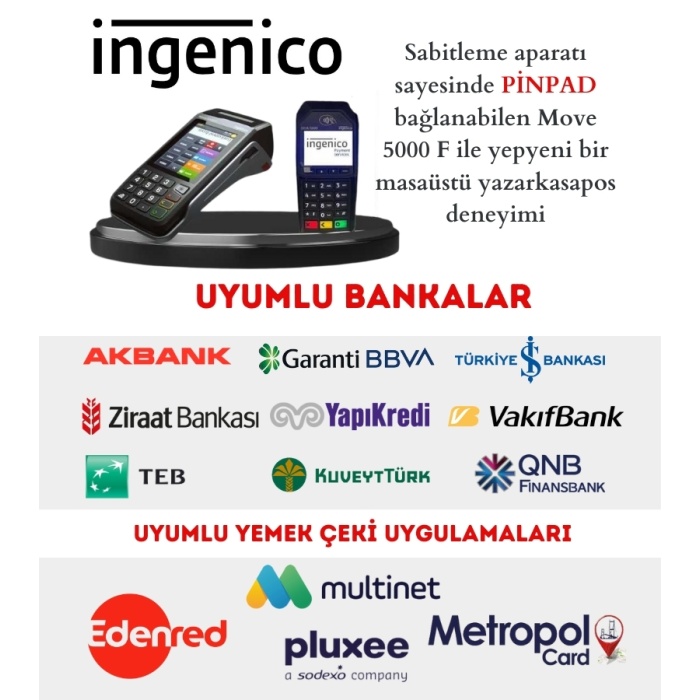 İngenico Move 5000 F Pinpad Desk 1600