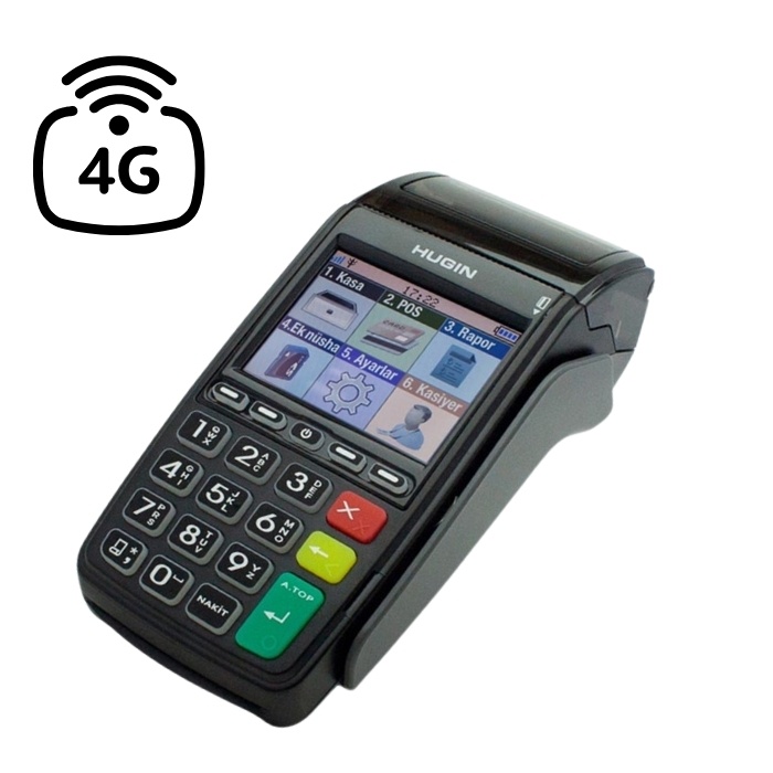 Hugin Tiger Yeni 4G T300 Yeni Nesil Eft Pos Kasa 20 Adet rulo Hediye