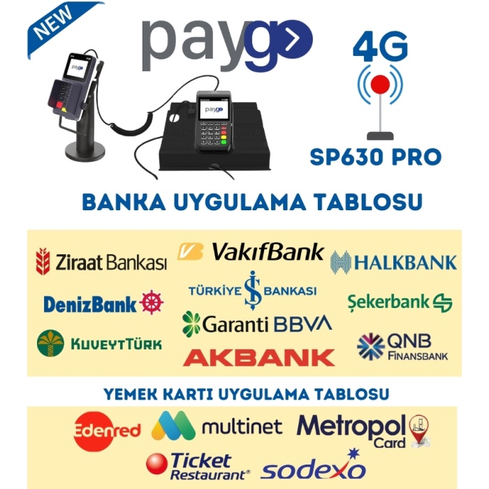 Paygo Sp630 Pro ECR 4G Eft pos Yazarkasa Taşıma Çantası Hediye