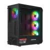 RAMPAGE COMPACT 4x120mm RGB FANLI 750W 80PLUS BRONZE MidT ATX GAMING KASA