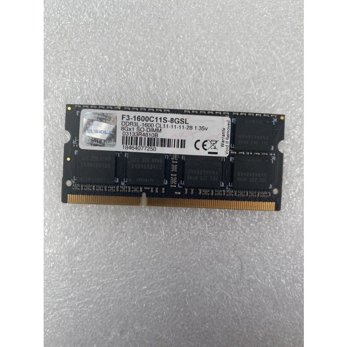 G.Skill 8GB (1x8GB) DDR3 1600MHz CL11 SO-DIMM Notebook Ram (F3-1600C11S-8GSL)