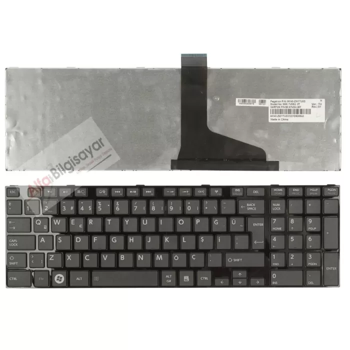 Toshiba C850, Toshiba C855, Toshiba C855d, Toshiba C870, Toshiba C870D, Toshiba P850, Toshiba P855 Klavye Türkçe MP-11B96TQ-528W