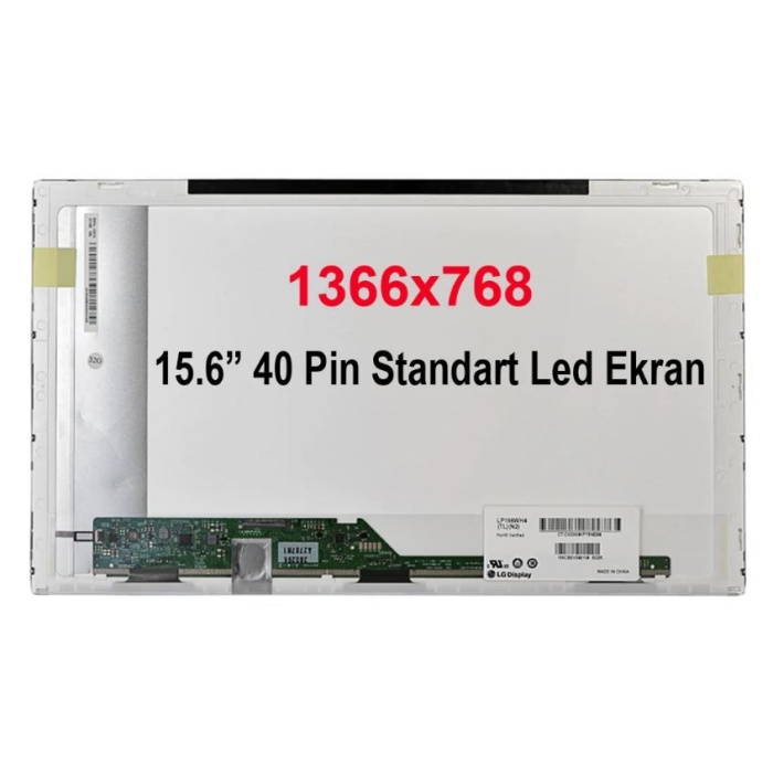 15.6 40 Pin Led 1366X768 B156XW02 V3N156B6-L0B Boe NT156WHM-N50 B156XTN02.2 15.6 Orjinal Standart Mat Lcd Panel FRU 27R2405