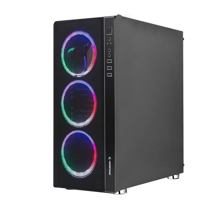 RAMPAGE CARISMA MESH 4x120mm RAINBOW FANLI 650W 80PLUS MidT ATX GAMING KASA