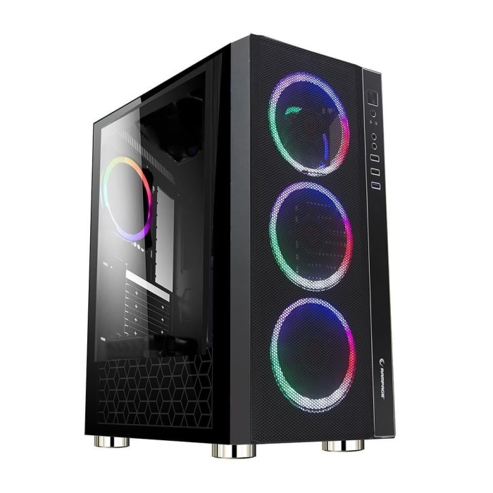 RAMPAGE CARISMA MESH 4x120mm RAINBOW FANLI 650W 80PLUS MidT ATX GAMING KASA