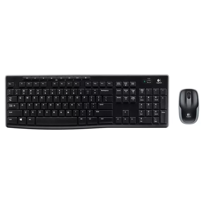 Logitech MK270 Kablosuz USB Alıcılı Türkçe Q Klavye Mouse Seti, Siyah