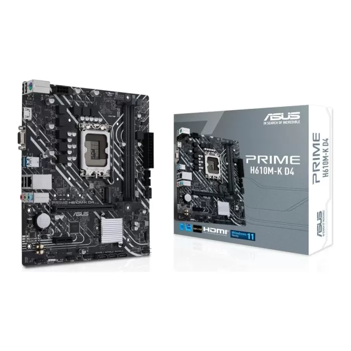 ASUS PRIME H610M-K ARGB 5600MHz DDR5 Soket 1700 M.2 HDMI VGA mATX Anakart