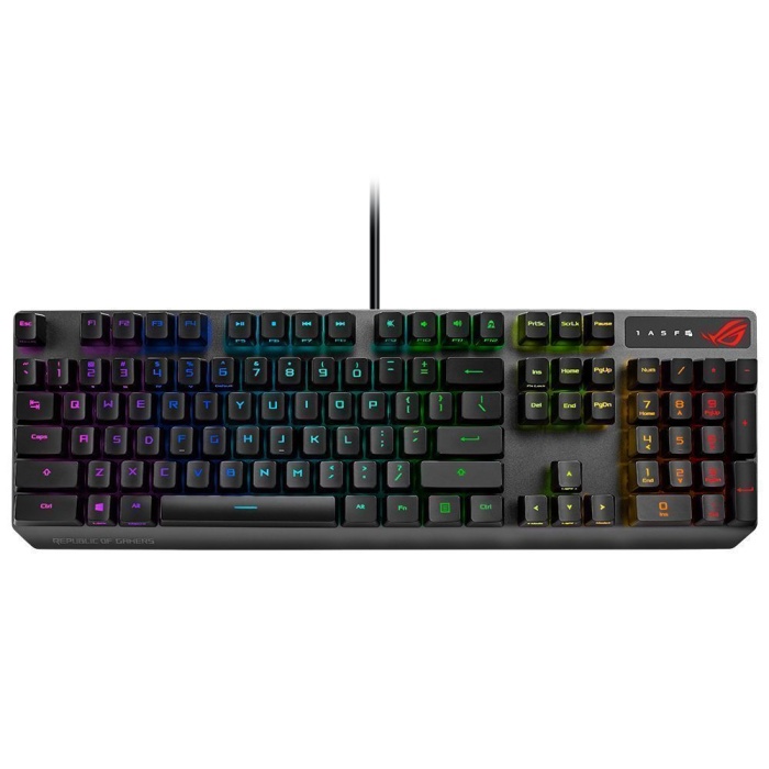 ASUS ROG Strix Scope RX Red Switch 1ms IP57 Su Geçirmez ve Toza Dayanıklı RGB Türkçe Optik Kablolu Gizlilik Tuşlu Mekanik Gaming Klavye