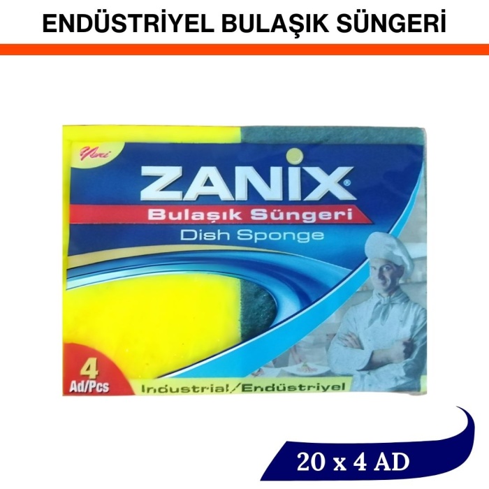 ZANIX ENDÜSTRİYEL BULAŞIK SÜNGERİ 20 PAKET