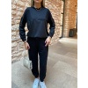 Kadın Uzun Kollu Kapüşonlu Oversize Sweat Ve Pantolon Ikili Takım