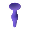 Dokulu Silikon Anal Tıkaç Plug  10cm Mor