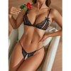 Bacio Fantezi Siyah Dantelli Seksi Sütyen Kilot Takım BC9705