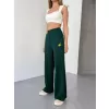 Osy Modal Yumuşak Dokulu Kumaş Nakış işlemeli Rahat Bol Paça Eşofman Pantalon - Haki