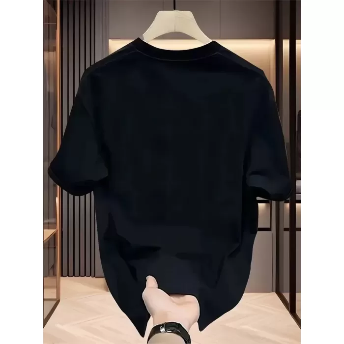 AICG Baskılı Kadın Oversize Bisiklet Yaka T-shirt - Siyah