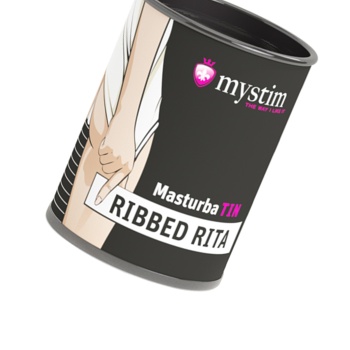Mystim  Masturbatin Ribbed Ritay Masturbatör, TPE, beyaz, 4,5 cm