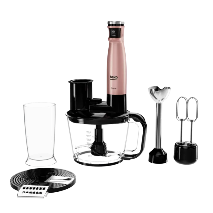 Beko RHB 5050 R Floral Rose 1500 W Blender Seti Rose Gold