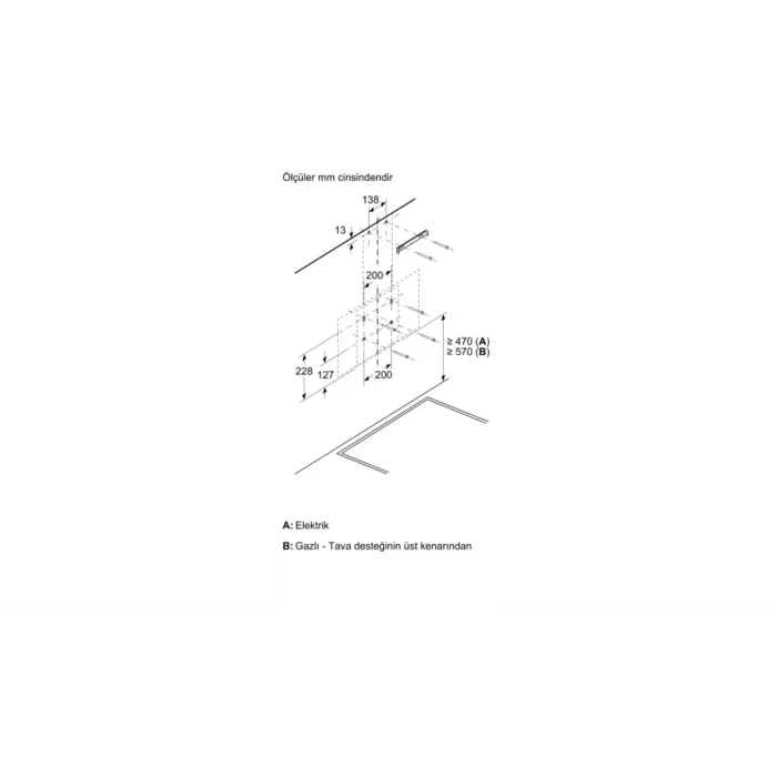 Siemens LC64KPJ20T 60 CM Duvar Tipi Davlumbaz Beyaz
