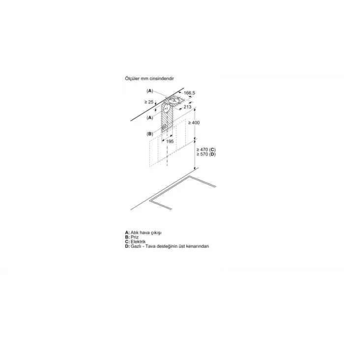 Siemens LC64KPJ60T 60 CM Duvar Tipi Davlumbaz Siyah