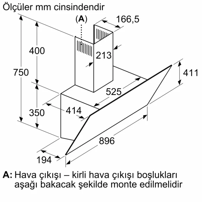 Siemens LC97KPJ20T 90 CM Duvar Tipi Davlumbaz Beyaz
