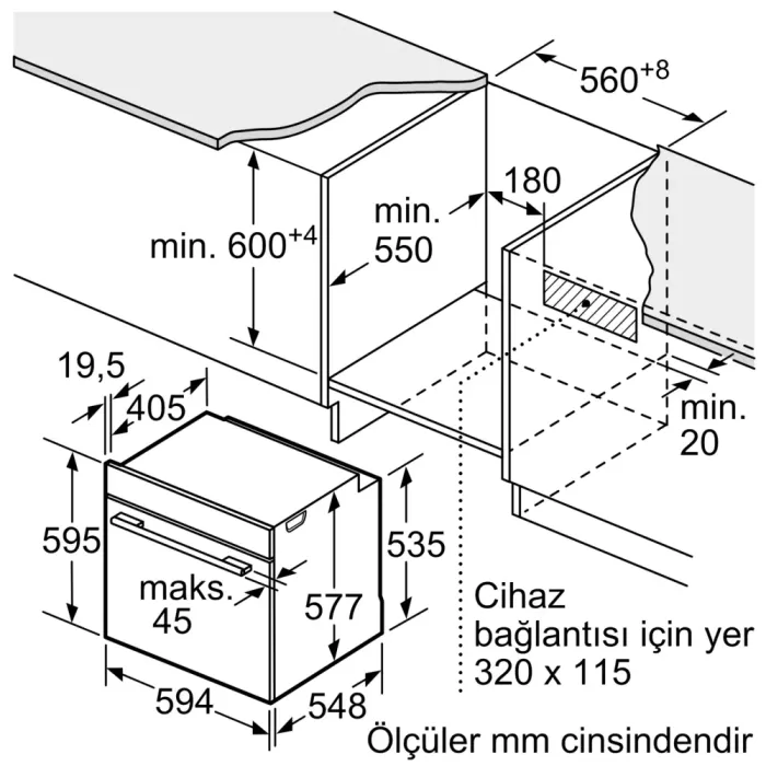 Siemens HJ852GYN0T Gri iQ500 Ankastre Fırın