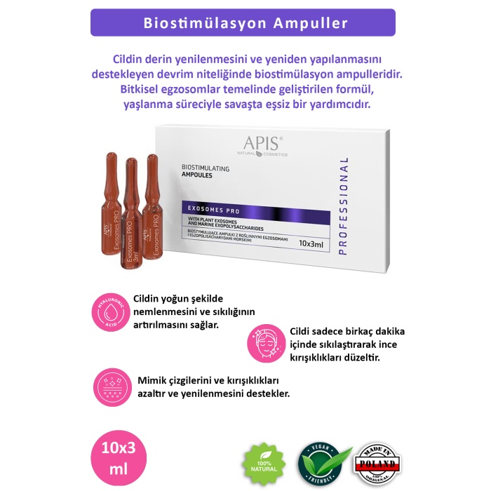 Yaşlanma Karşıtı EXOSOMES PRO Bitkisel Ampul 10 x 3ml