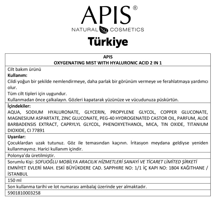 Hyaluronik Asit İçeren Vücut Losyonu - 150ml