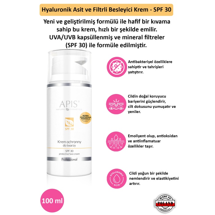 Güneş Koruyucu Krem SPF 30 - 100ml