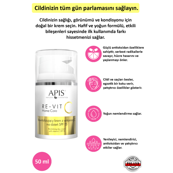 Yüz Nemlendirici Günlük Krem SPF15 - 50ml