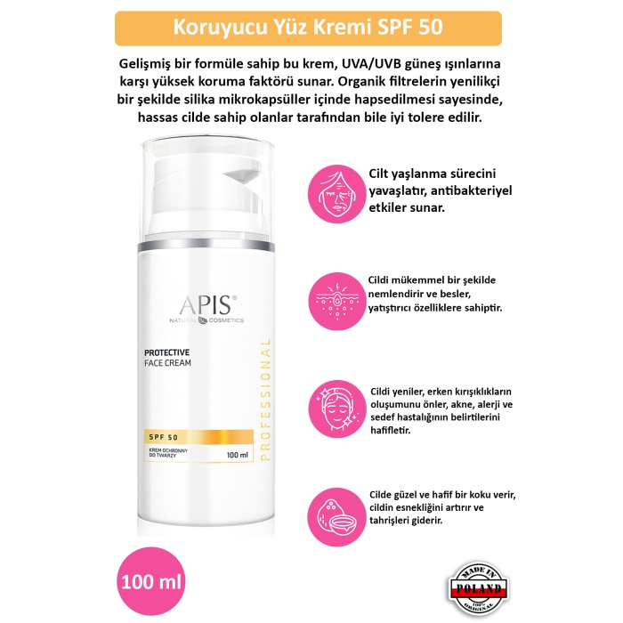 Güneş Koruyucu Yüz Kremi SPF 50 - 100ml