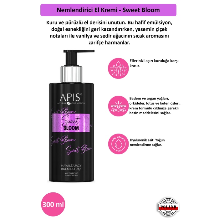 Nemlendirici El Kremi - Sweet Bloom - 300 Ml