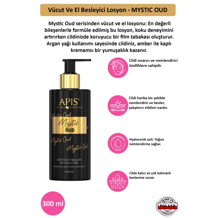 Vücut Ve El Besleyici Losyon - MYSTIC OUD  - 300 Ml