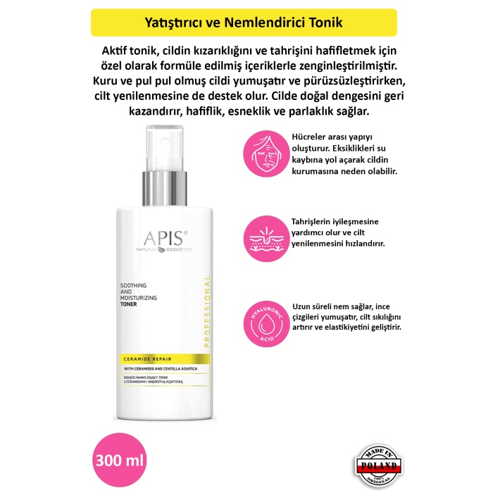 Yatıştırıcı ve Nemlendirici Tonik - Ceramide Repair - 300 ml