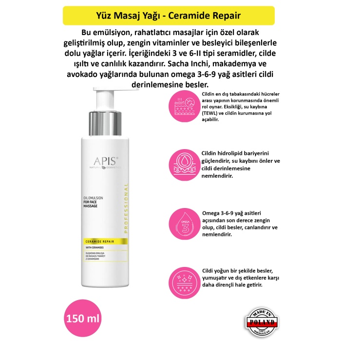 Yüz Masaj Yağı - Ceramide Repair - 150 ml