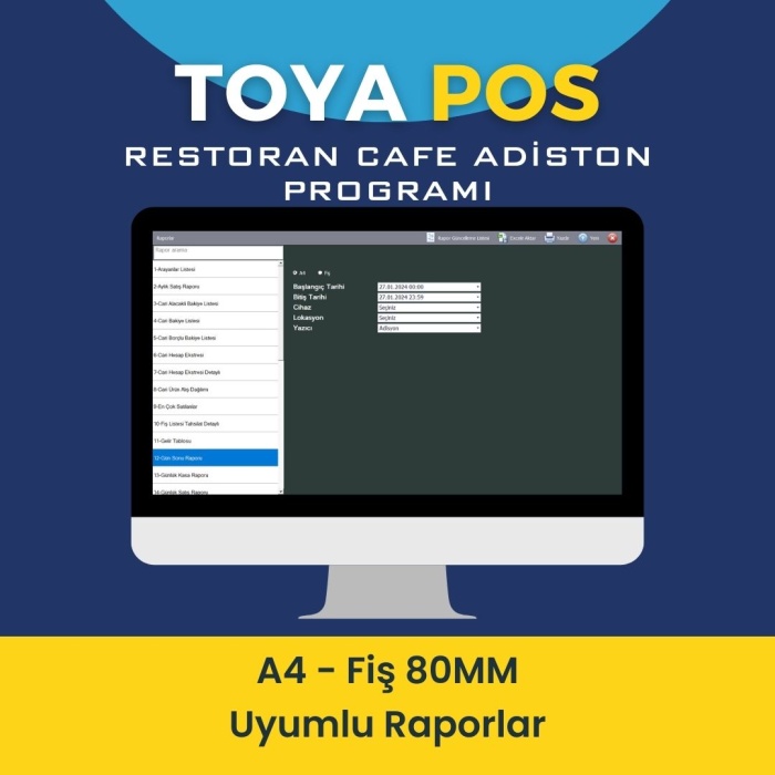 Toya Pos Restoran Cafe Adisyon Programı Ek Kullanıcı