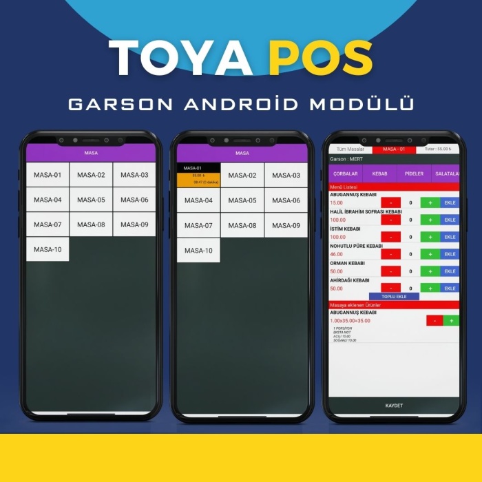 Toya Pos Garson Android Sipariş Modülü (Sınırsız Kullanıcı)