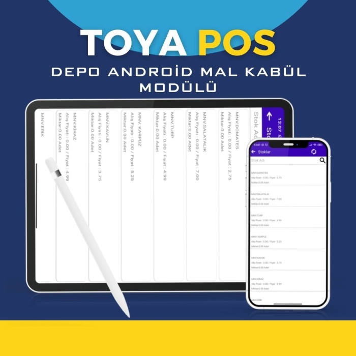 Toya Pos Depo Android Mal Kabül Modülü