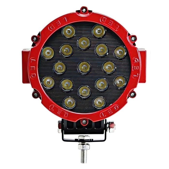 Off Road Sis Lambası Kırmızı 16 Cm Yuvarlak 17 Led 1 Adet