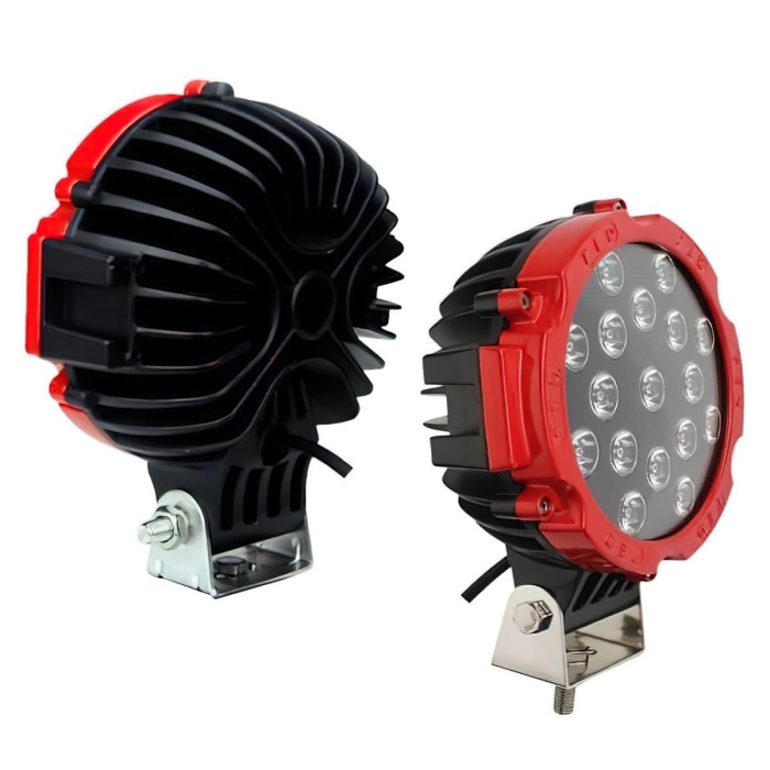 Off Road Sis Lambası Kırmızı 16 Cm Yuvarlak 17 Led 1 Adet