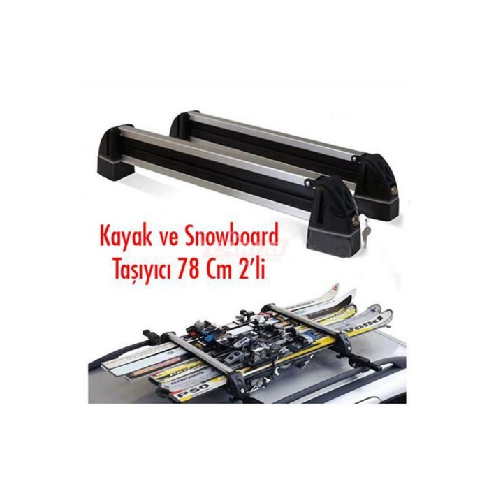 Carub Oto Kayak Snowboard Taşıyıcı 2Li Kilitli 78 Cm