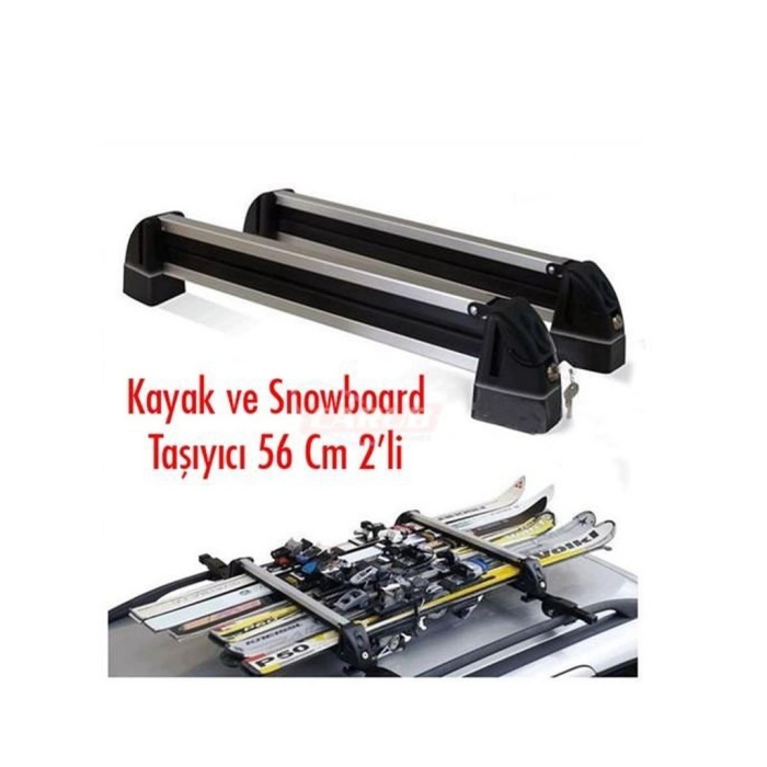 Carub Oto Kayak Snowboard Taşıyıcı 2Li Kilitli 56 Cm