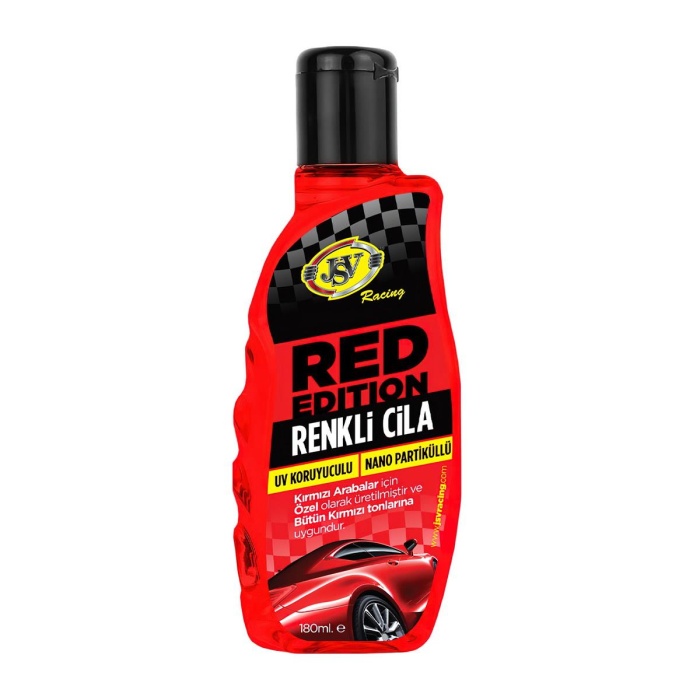 Jsv Racing Red Edition Kırmızı Renkli Cila 180 ML Kırmızı Boyalı Araçlara