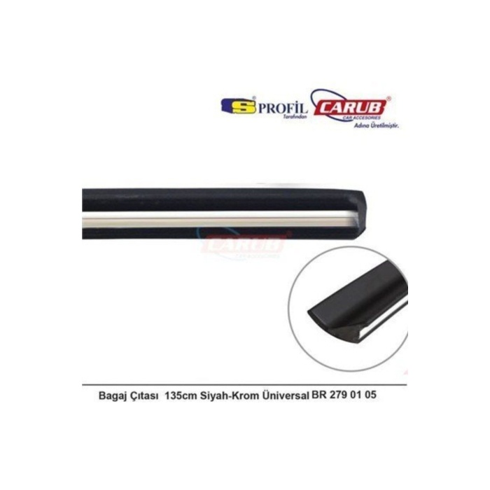 Bagaj Çıtası - Siyah Krom 135 Cm Universal