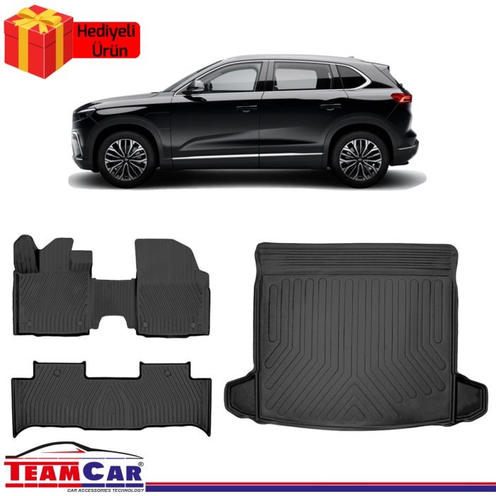 Teamcar Togg T10X Premium 4D Havuzlu Paspas ve Bagaj Havuzu Set