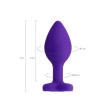 Censan Diamond Heart Anal Plug Mor 7 cm 18 g